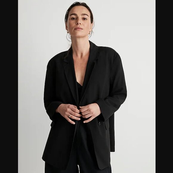NWT Madewell The Relaxed Blazer Black Size XXS - Picture 1 of 2